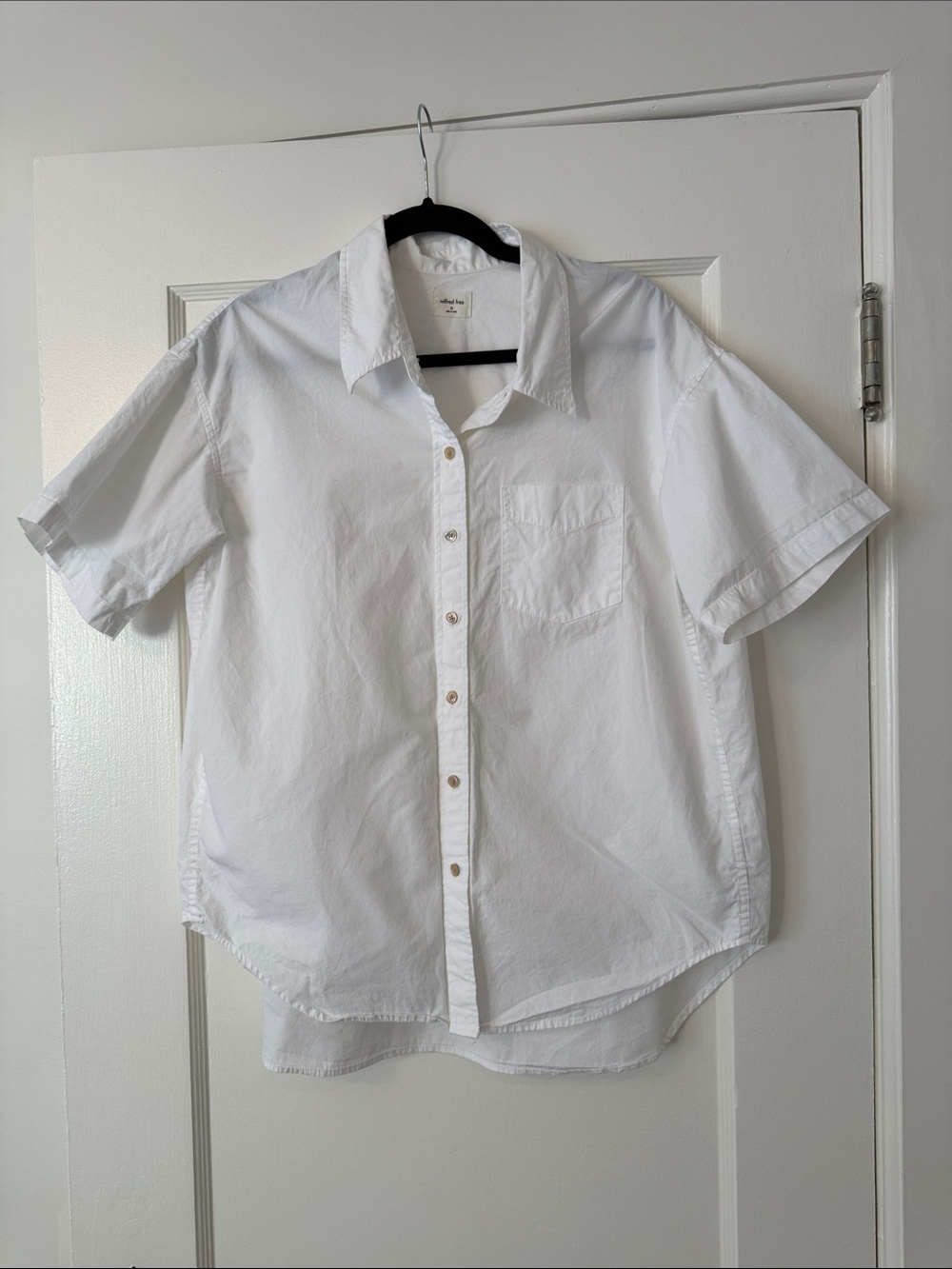 Aritzia Wilfred Free Oversize Short-Sleeve Button-Down Shirt for Women